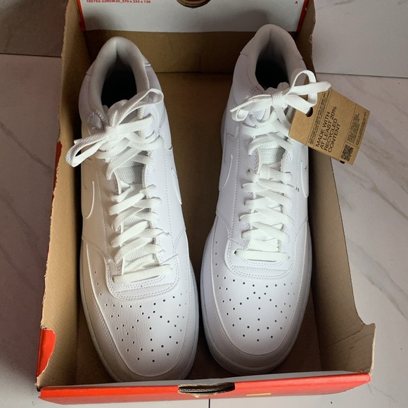 Size 13 - Nike Court Vision Mid Triple White new with box - Picture 9 of 9